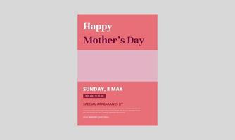 moederdag flyer sjabloonontwerp. gelukkige moederdag flyer folderontwerp. omslag, poster, A4-formaat, flyerontwerp vector