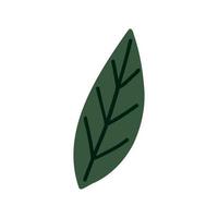 groen plat effen blad vector