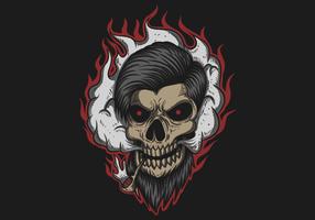Skull Man Smoke Vector illustratie