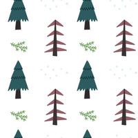 naadloze patroon kerstboom takken vector
