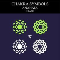 Anahata chakra symbolen vector