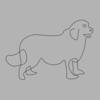 schets hond vector