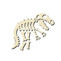 dinosaurus skelet. botten van een prehistorische hagedis. het halloween-element. vector