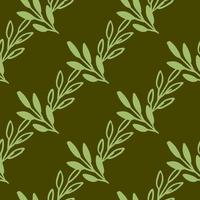 vector naadloze patroon laat groen bruine kleur, botanische bloemen decoratie textuur. achtergrond achtergrond