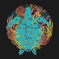 schildpadden vector t-shirt ontwerp