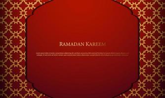 vectorafbeelding van ramadan kareem met gouden patroon achtergrond. geschikt voor wenskaart, behang en andere ramadan-achtergrond. vector
