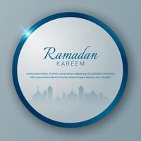 ramadan kareem achtergrond voor wenskaart of social media banner. vectorillustratie. vector