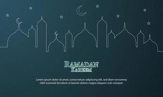 ramadan kareem achtergrond voor wenskaart of webachtergrond. vectorillustratie. vector