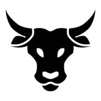 stier en koe hoofd logo vector