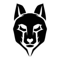 wolf hoofd pictogram kunst vector