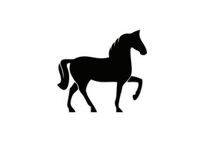 zwart paard symbool logo silhouet