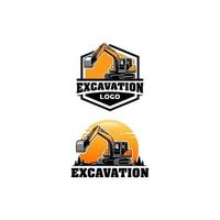 set van opgraving logo vector