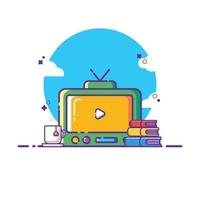 televisie cartoon illustraties vector