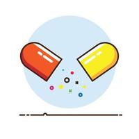 capsule cartoon illustraties vector