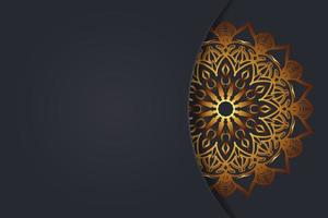 luxe mandala stijl gouden patroon achtergrond. vector