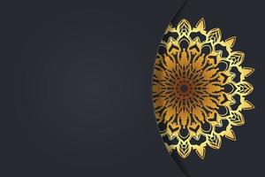 luxe mandala stijl gouden patroon achtergrond. vector