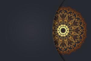 luxe mandala stijl gouden patroon achtergrond. vector