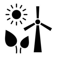 glyph-pictogram energiebronnen vector