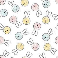 kinderkamer naadloze patroon konijn gezicht kinderen achtergrond voor prints, wallpapers, textiel vectorillustratie vector