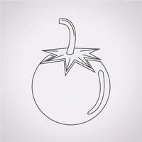 tomaat pictogram symbool teken vector