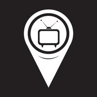 Kaartaanwijzer Tv-pictogram vector
