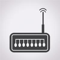 router pictogram symbool teken vector