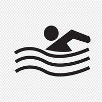 Zwem pictogram symbool teken vector