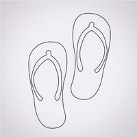 slippers pictogram symbool teken vector