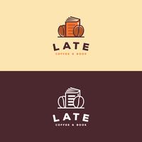Koffie boek logo vector