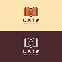Koffie boek logo vector