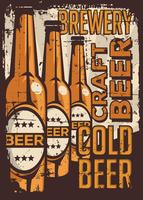 Koud bier Vintage Retro Signage Vector