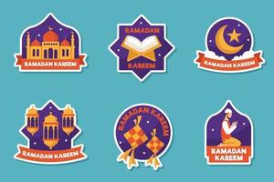 ramadan kareem algemene element stickerset vector