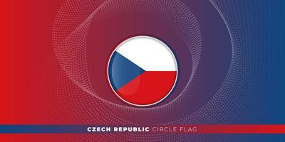 Tsjechische Republiek cirkel vlag. Tsjechische Republiek onafhankelijkheidsdag achtergrond sjabloon. vector