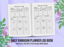 ramadan planner logboek voor kdp interieur. ramadan planner logboek sjabloonontwerp voor kdp interieur. vector