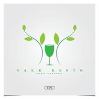 park restaurant logo premium elegante sjabloon abstract vector eps 10