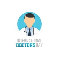 vectorafbeelding van internationale artsendag goed voor de viering van de internationale artsendag. plat ontwerp. flyer design.flat afbeelding.