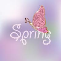 Prachtige glitter vlinder. Het kan worden gebruikt voor lente kaarten, achtergrond, ontwerp. vector