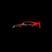 sportwagen logo sjabloon, perfect logo voor bedrijven gerelateerd aan de auto-industrie vector