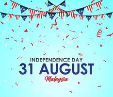 onafhankelijkheidsdag van Maleisië ontwerp illustratie vector