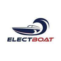 boot elektriciteit logo ontwerp vector