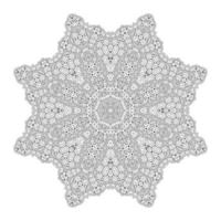 prachtig lijntekeningen mandala-ontwerp vector