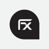 fx brief logo ontwerp vector