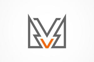 eenvoudig letter m-logo vector