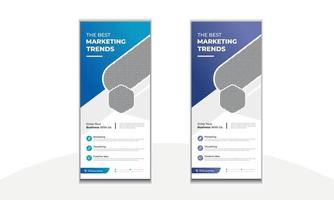 zakelijke roll-up banner stand sjabloonontwerp, zakelijke stand roll-up banner layout vector