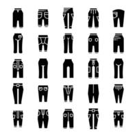 mode broek iconen vector