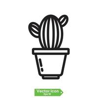 cactus overzicht pictogrammen vector