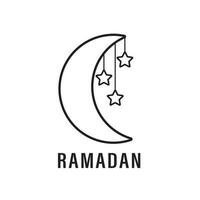 islamitische ramadan vector maan en ster