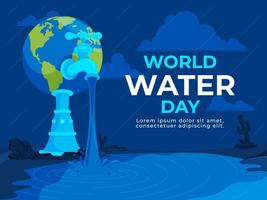 wereld water dag achtergrond vector