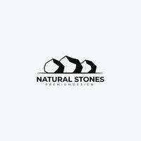 natuursteen logo vector, balans steen ontwerp illustratie, logo inspiratie voor het bedrijfsleven vector