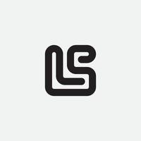 eerste ls monogram logo-ontwerp. vector